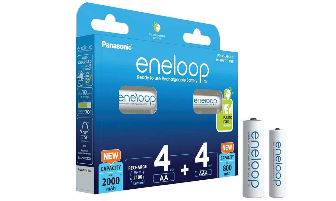 Akumulatory Panasonic ENELOOP 4x AA 2000mAh + 4x AAA 800mAh