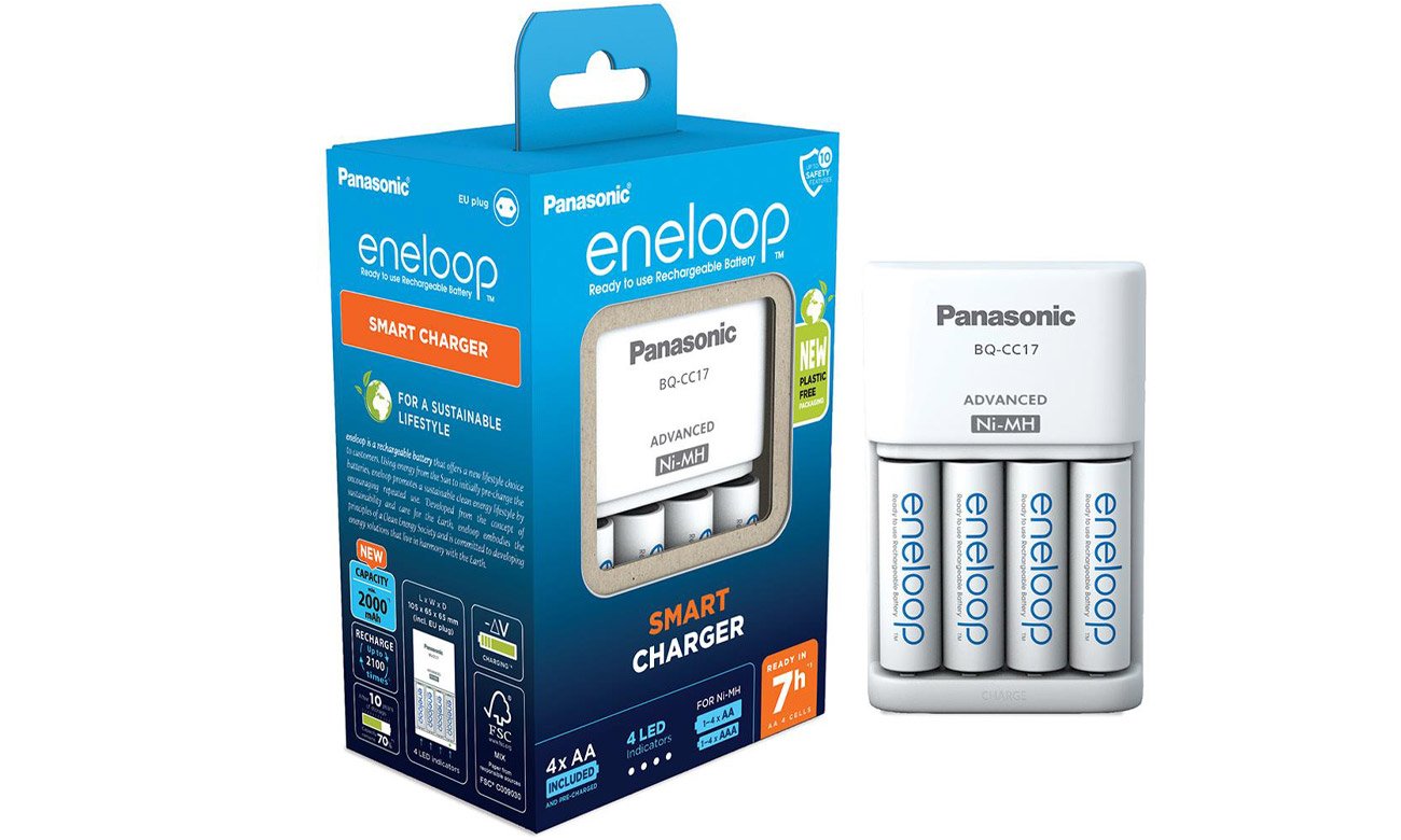Ładowarka Panasonic SMART + 4x AA ENELOOP 2000 mAh