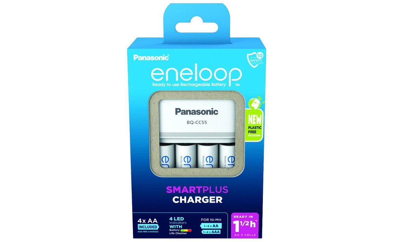 Ładowarka Panasonic SMARTPLUS + 4x AA ENELOOP 2000 mAh