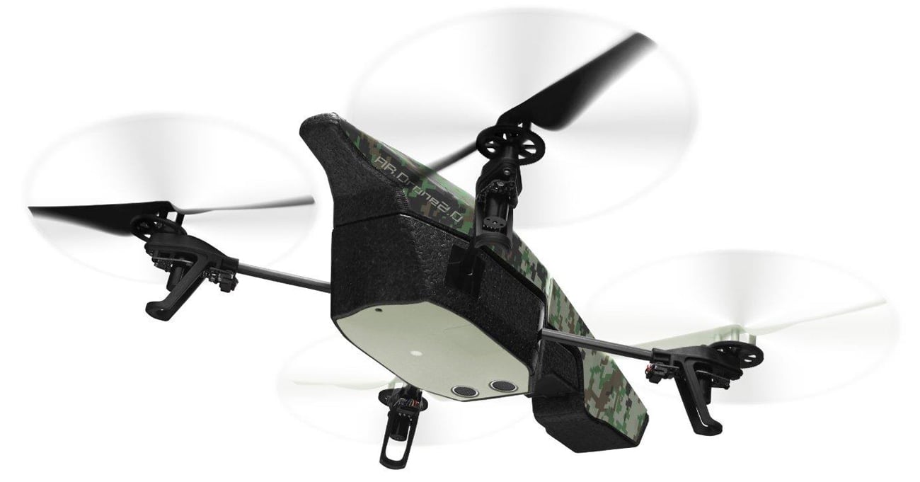 Dron Parrot AR.Drone 2.0 Elite Edition Dżungla Przód Dół