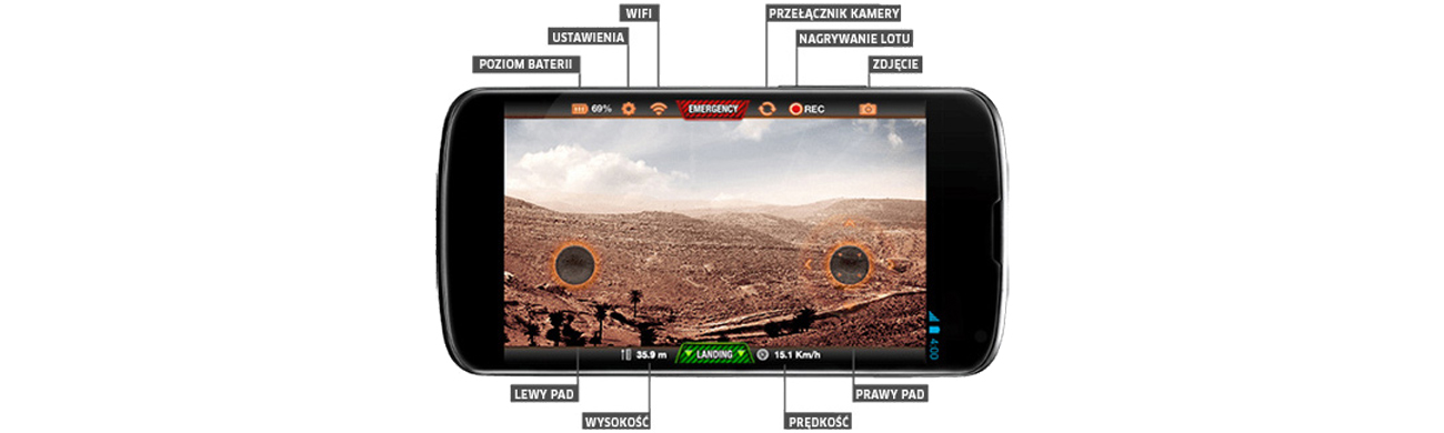 Parrot AR.Drone 2.0 aplikacja mobilna