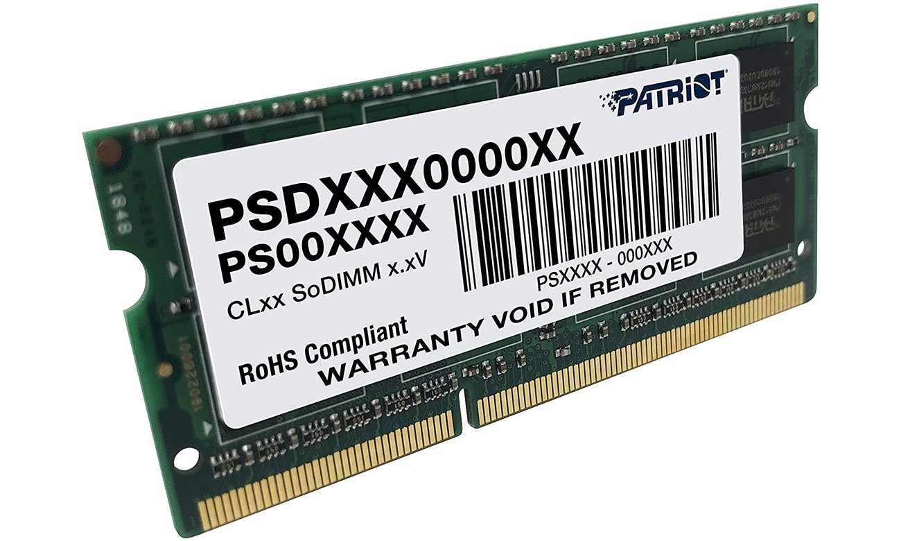 Pamięć RAM SODIMM DDR3 Patriot 4GB (1x4GB) 1333MHz CL9 PSD34G13332S