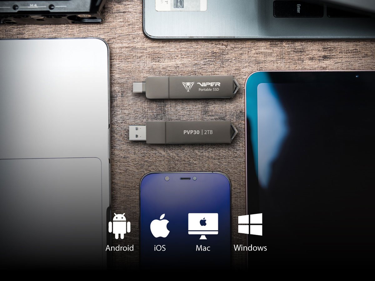 Dysk zewnętrzny SSD Patriot VIPER PVP30 Duo Compact - Grafika lifestyle