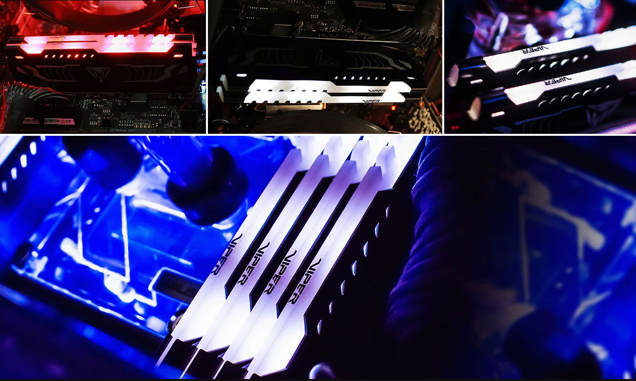Patriot VIPER RED LED DDR4 Niezwykłe oświetlenie LED