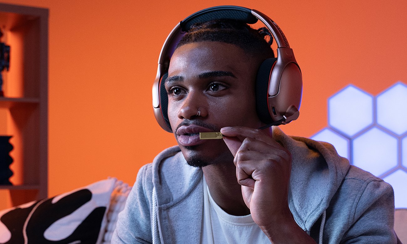 Bezprzewodowy zestaw słuchawkowy PDP Airlite Pro Nubia Bronze do PC/Xbox - Mikrofon z funkcją wyciszenia flip-to-mute”