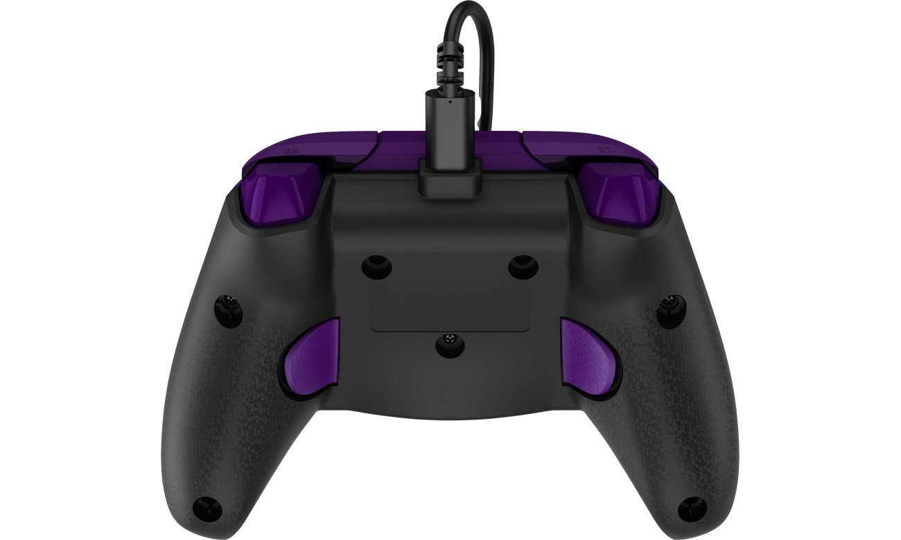 Kontroler przewodowy PDP Rematch Purple Fade - Widok od tyłu