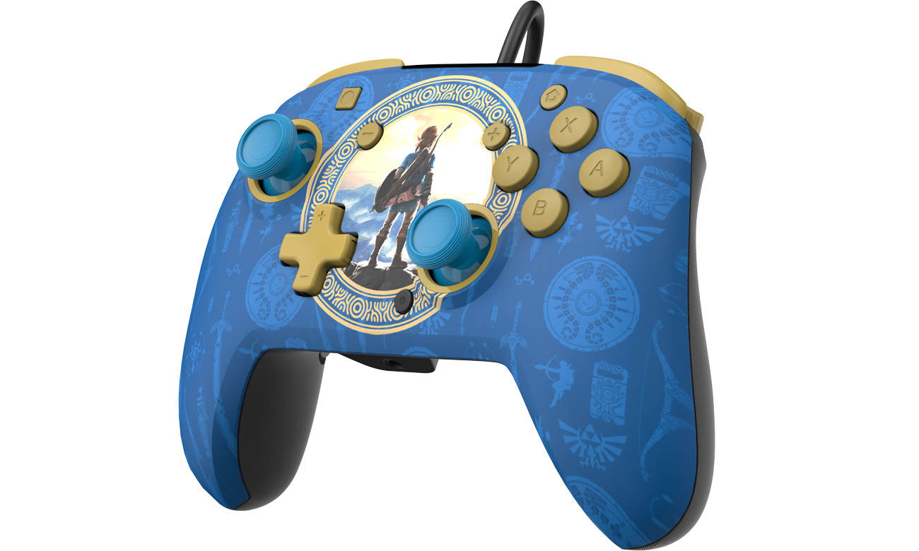 Pad przewodowy PDP Rematch Zelda Hyrule do Nintendo Switch - Widok od przodu pod kątem