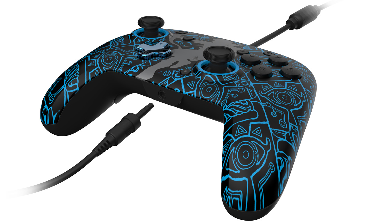 Pad przewodowy PDP Rematch Zelda Sheikah Shoot Glow do Nintendo Switch - Widok od góry