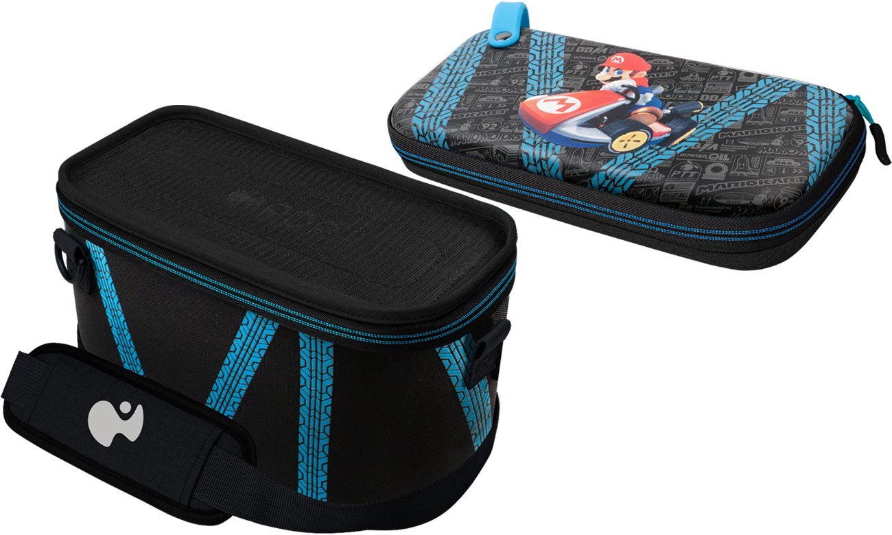 Etui PDP Mario Kart Drift Glow in The Dark Overnight Case - Widok obu etui razem