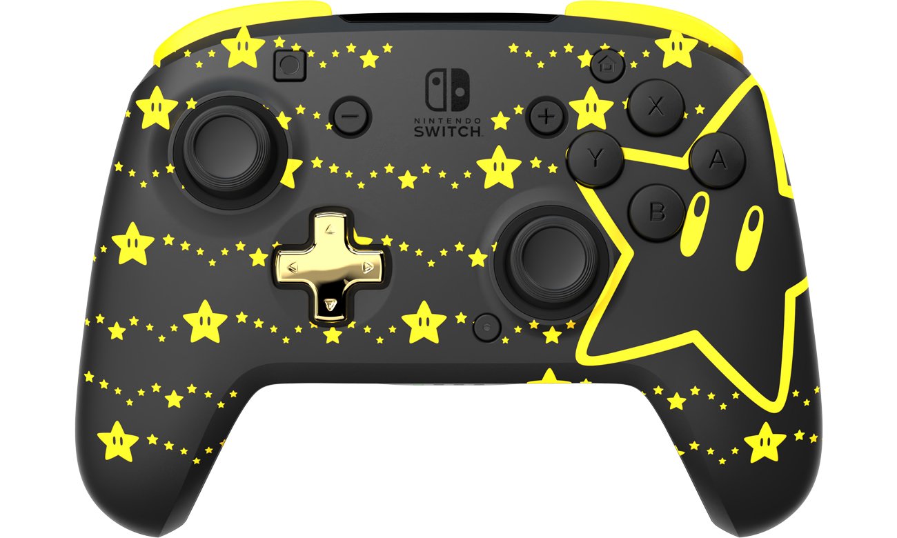 Kontroler bezprzewodowy PDP Rematch Super Stars Glow in the Dark do Nintendo Switch - Widok od przodu