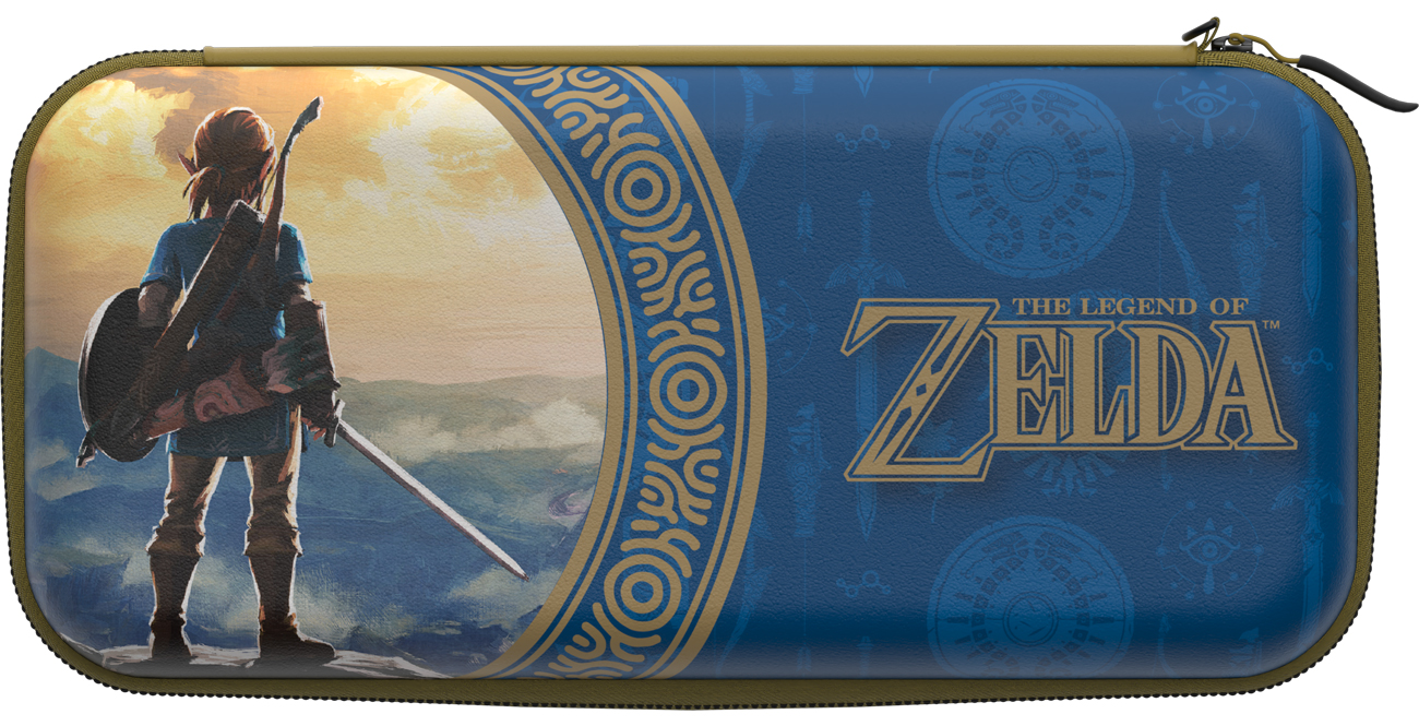 Etui PDP Travel Case Zelda Hyrule Blue do Nintendo Switch - Widok od przodu