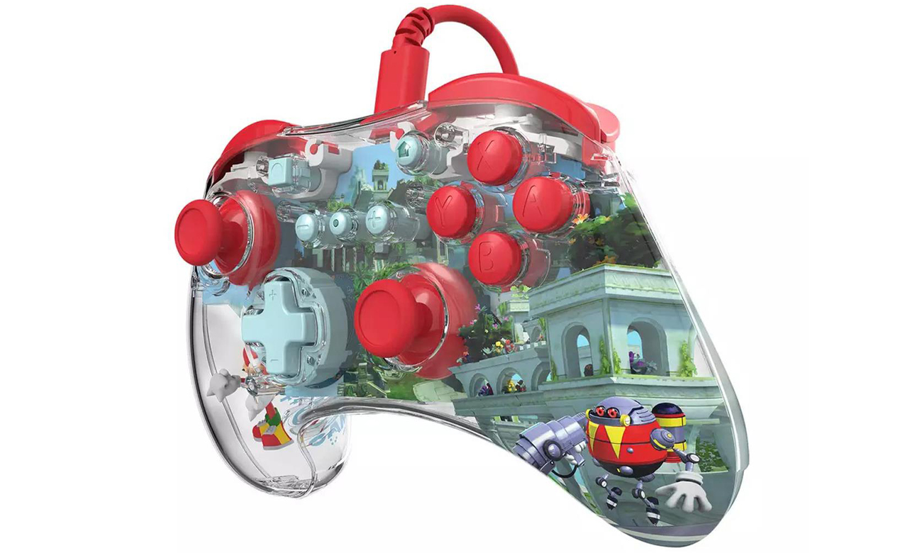 Kontroler bezprzewodowy PDP REALMz Knuckles Sky Sanctuary Zone - Widok od przodu pod kątem