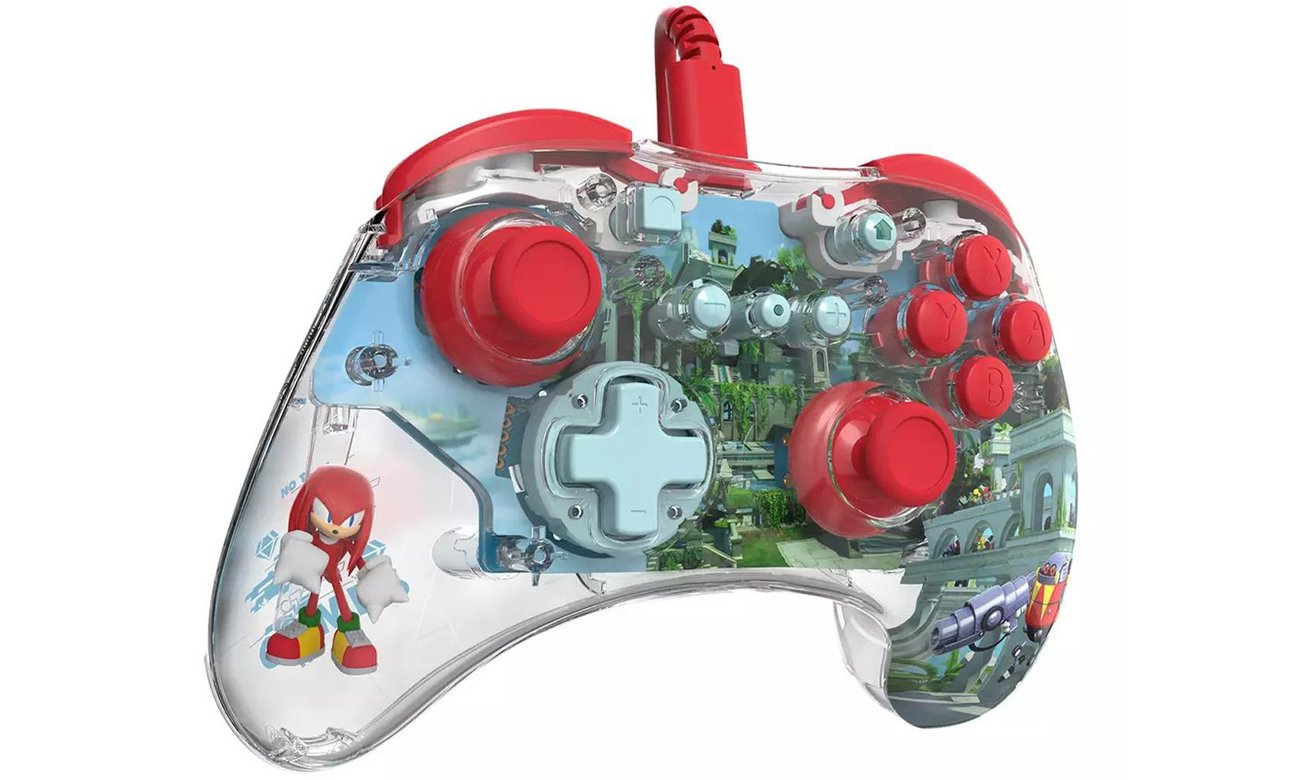 Kontroler bezprzewodowy PDP REALMz Knuckles Sky Sanctuary Zone - Widok od przodu pod kątem