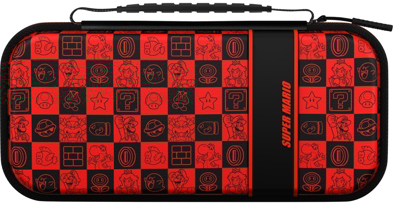 Etui PDP Mario Icon Glow in The Dark do Nintendo Switch - Widok od przodu