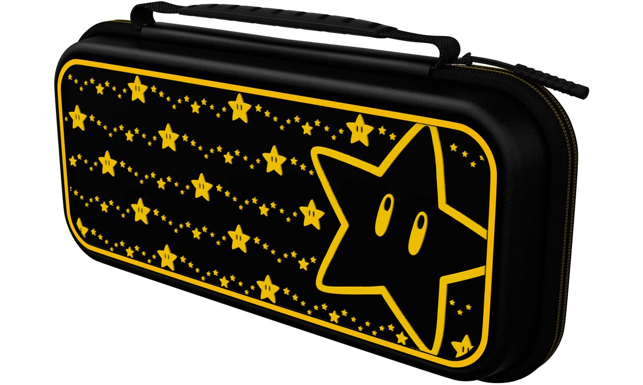Etui PDP Super Star Glow in the Dark do Nintendo Switch - Widok od przodu pod kątem