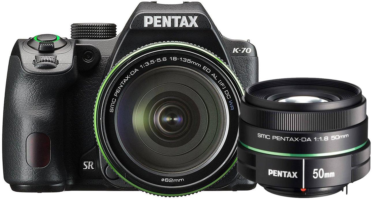 Pentax K-70 + 18-135mm + DA 50mm F1.8