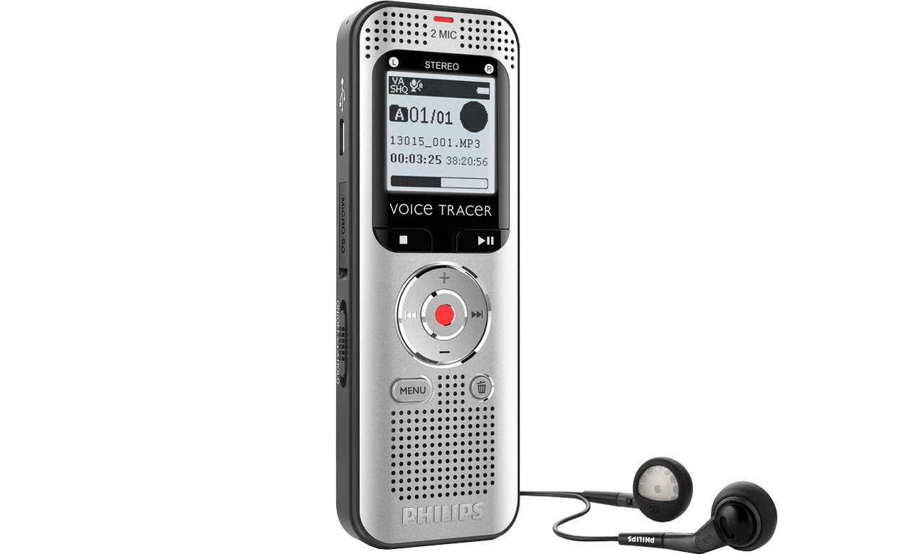 Dyktafon Philips DVT2000 słuchawki