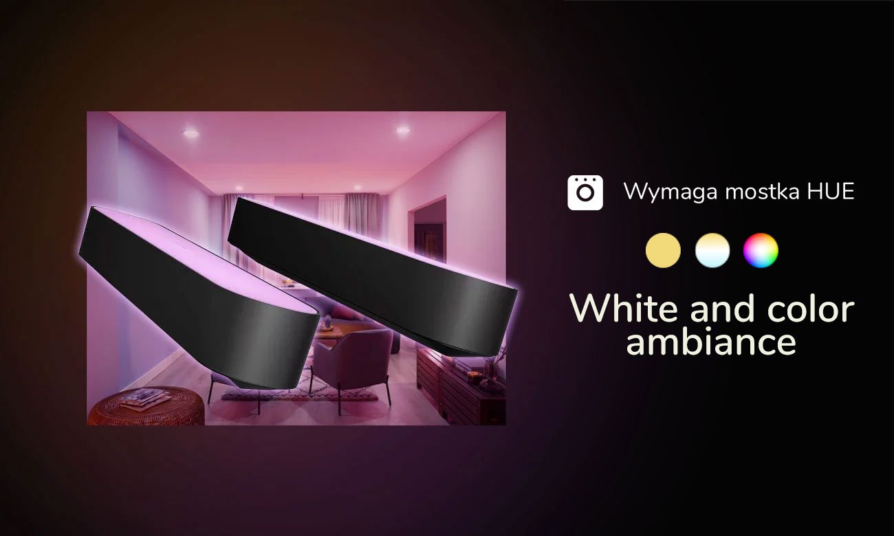 Hue White and Color Ambience Play (2szt. czarna)