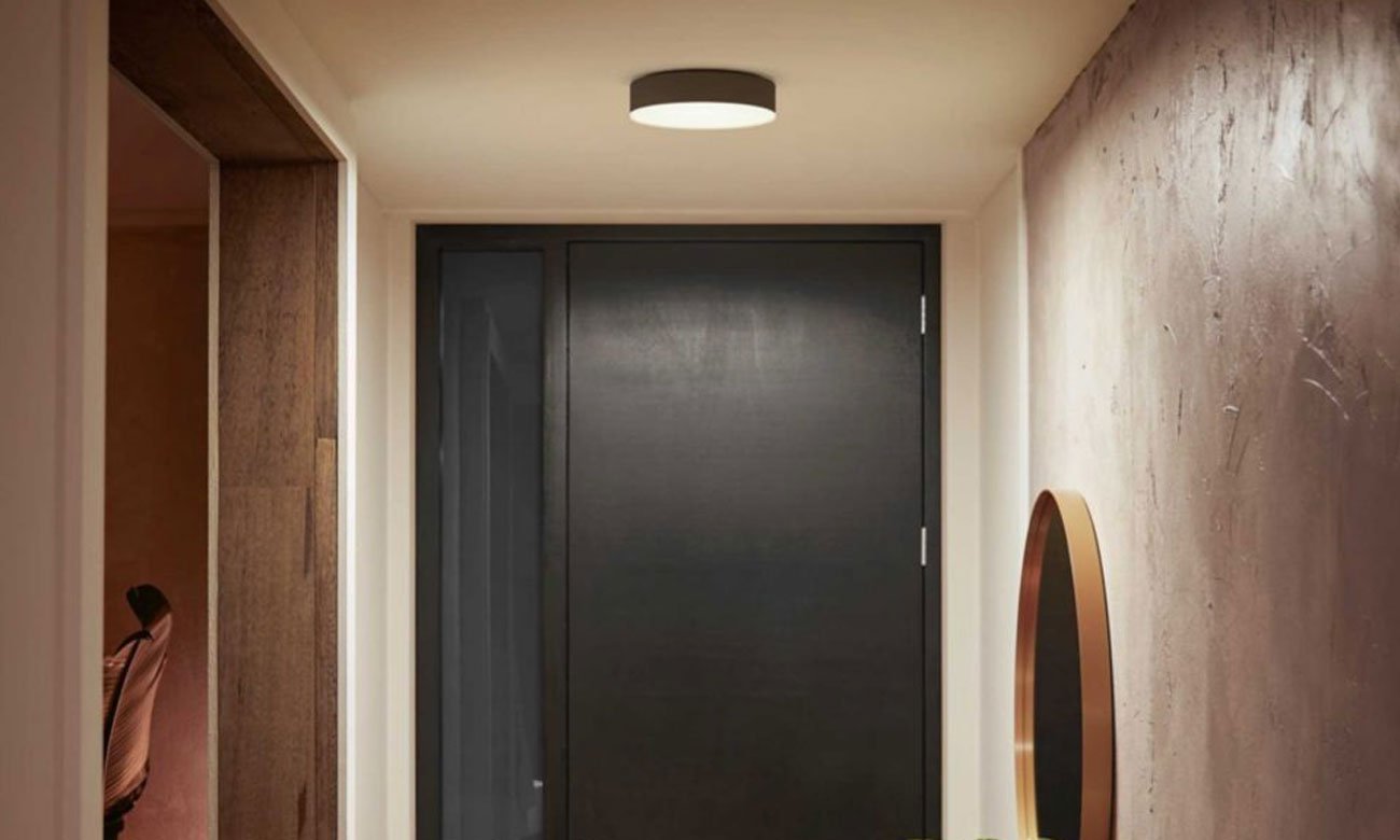 Lampa sufitowa Philips Hue Enrave Small Czarna - Lampa Enrave w przedpokoju