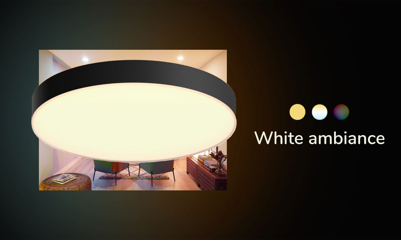 Lampa sufitowa Philips Hue White Ambiance Enrave Extra Large Czarna