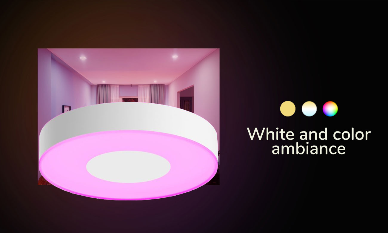 Lampa sufitowa White and Color Ambiance Philips Hue Infuse M Biała