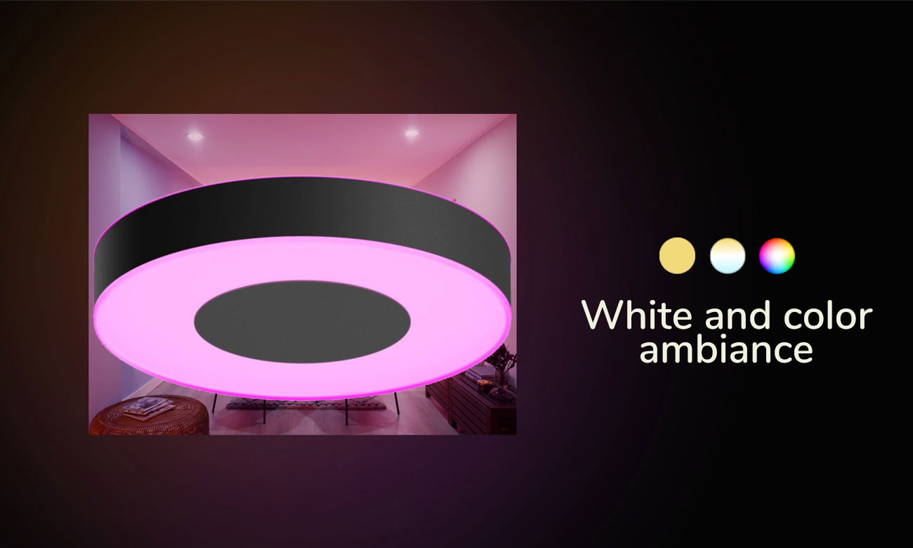 Lampa sufitowa Philips Hue White and Color Ambiance Infuse M Czarna