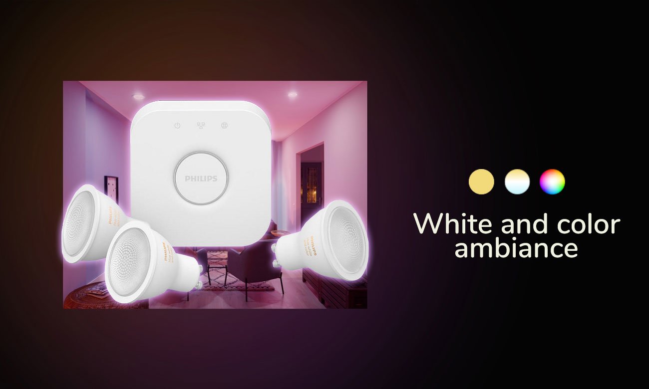 Zestaw startowy Philips Hue White and Color Ambiance (3szt. GU10)