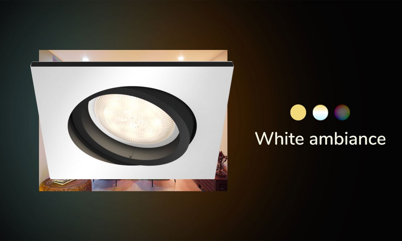 Wbudowane światło punktowe rozszerzające Philips Hue Milliskin w aluminiowej oprawie