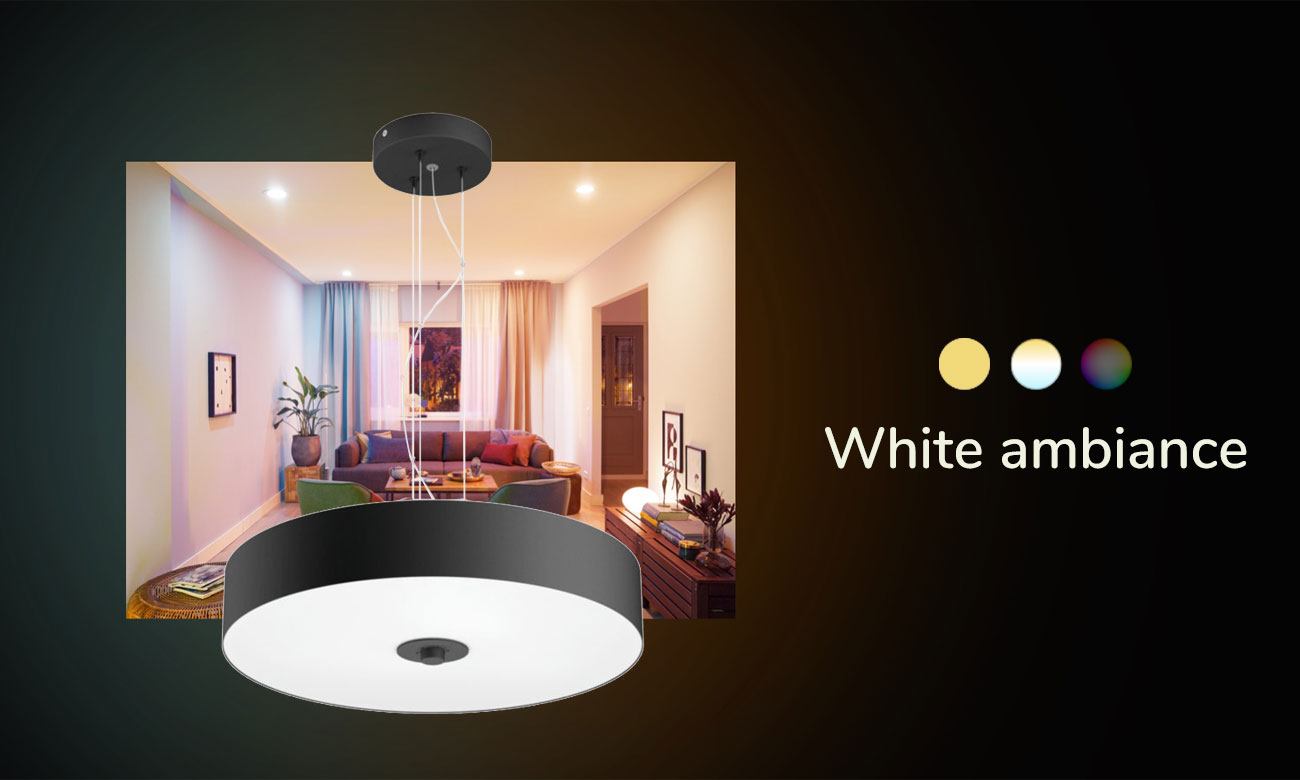 Lampa wisząca Philips Hue White Ambiance Fair Czarna