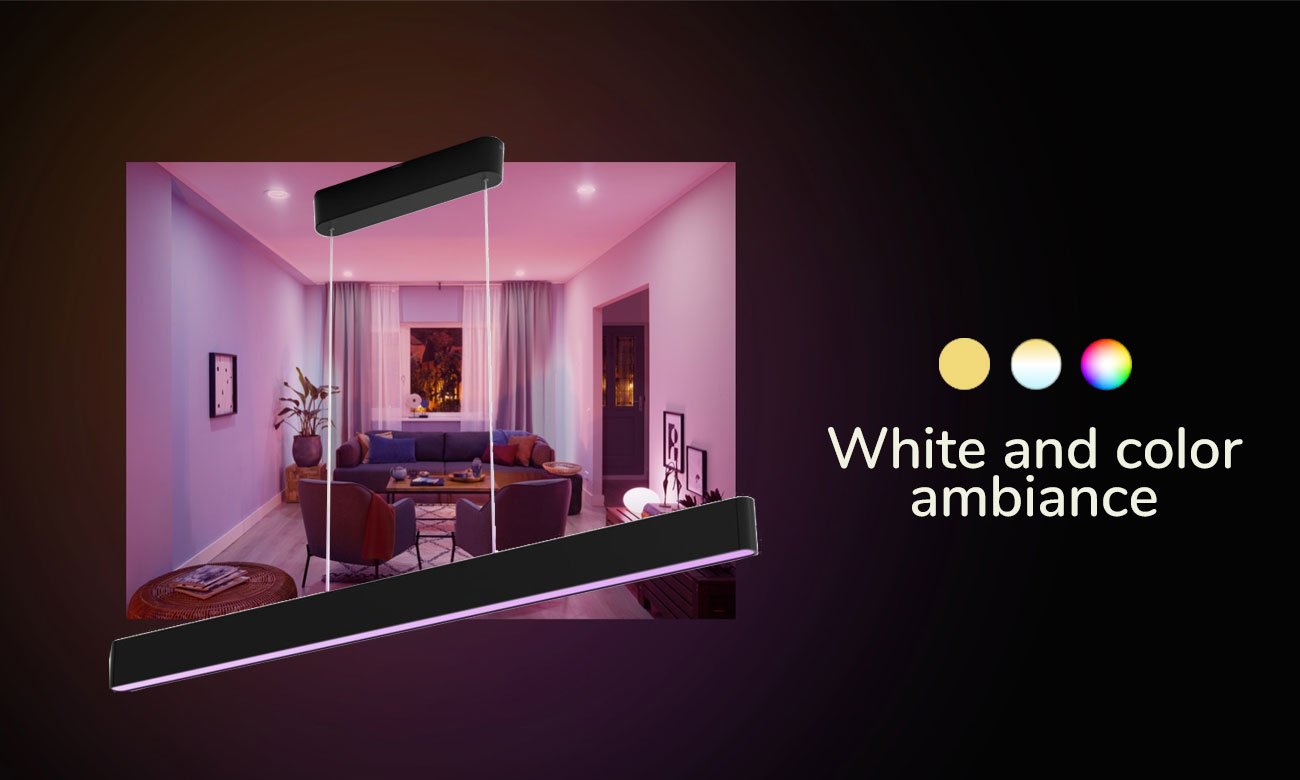Lampa wisząca Philips Hue Ensis Czarna
