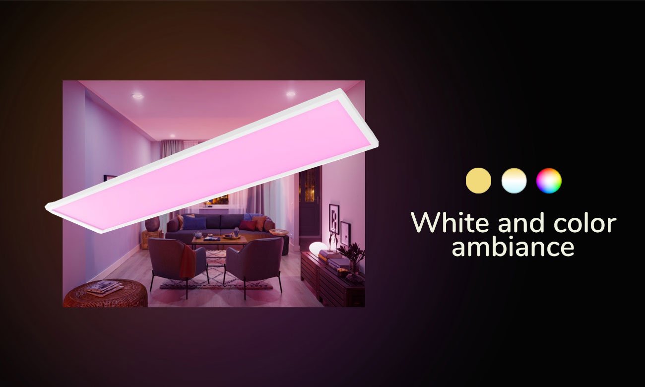 Prostokątny panel sufitowy Philips Hue Surimu