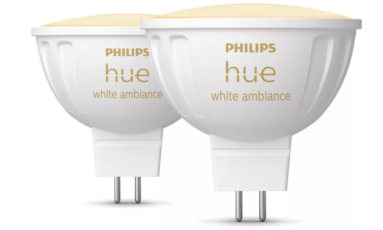 Philips Hue White Ambiance LED-Birnen MR16 GU5.3 400 lm (2 Stück)