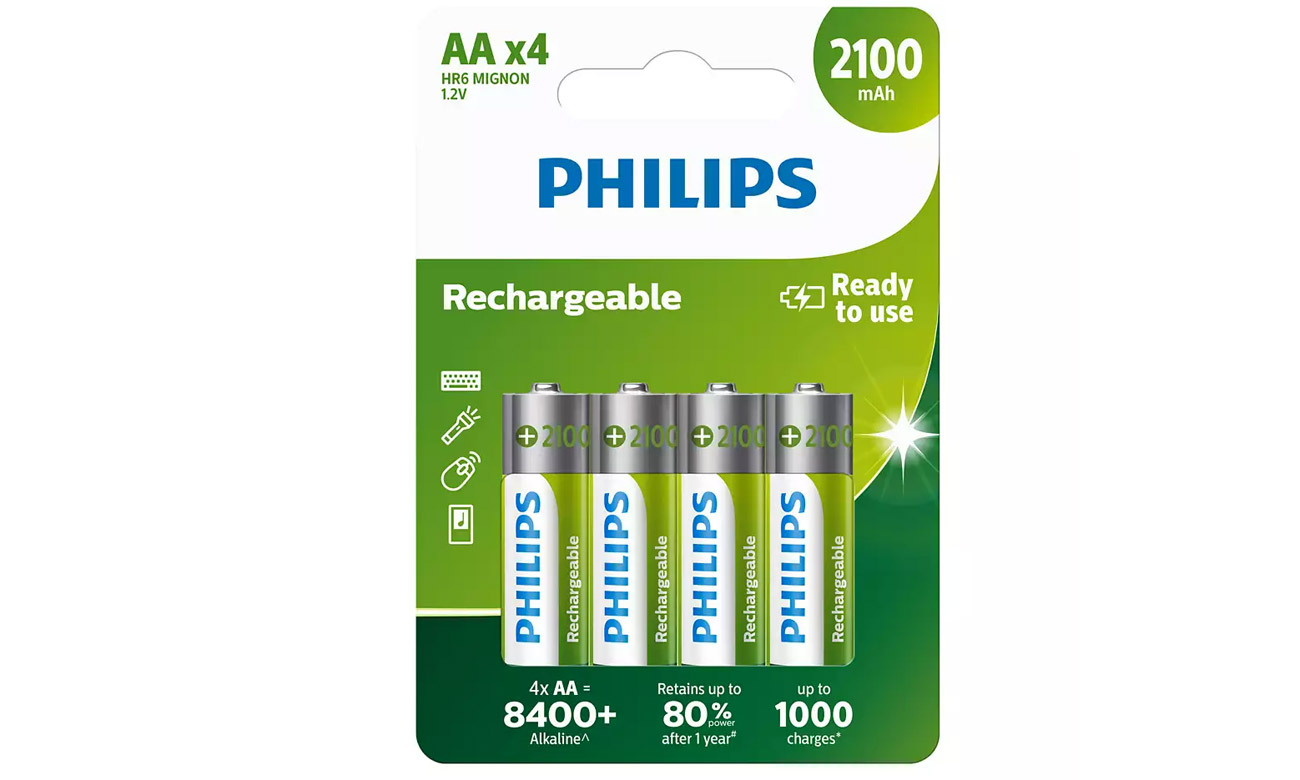 Akumulatory Philips AA 2100mAh, 4 sztuki