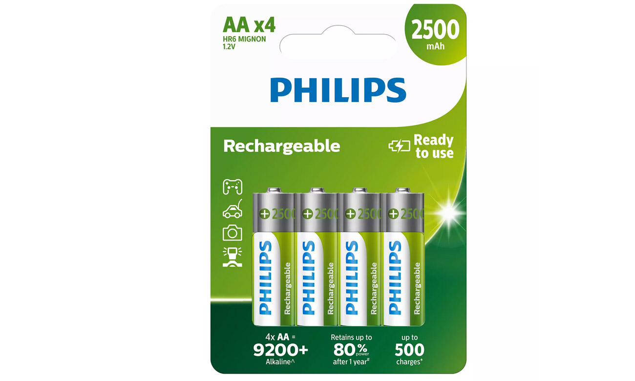 Akumulatory Philips AA 2500mAh, 4 sztuki