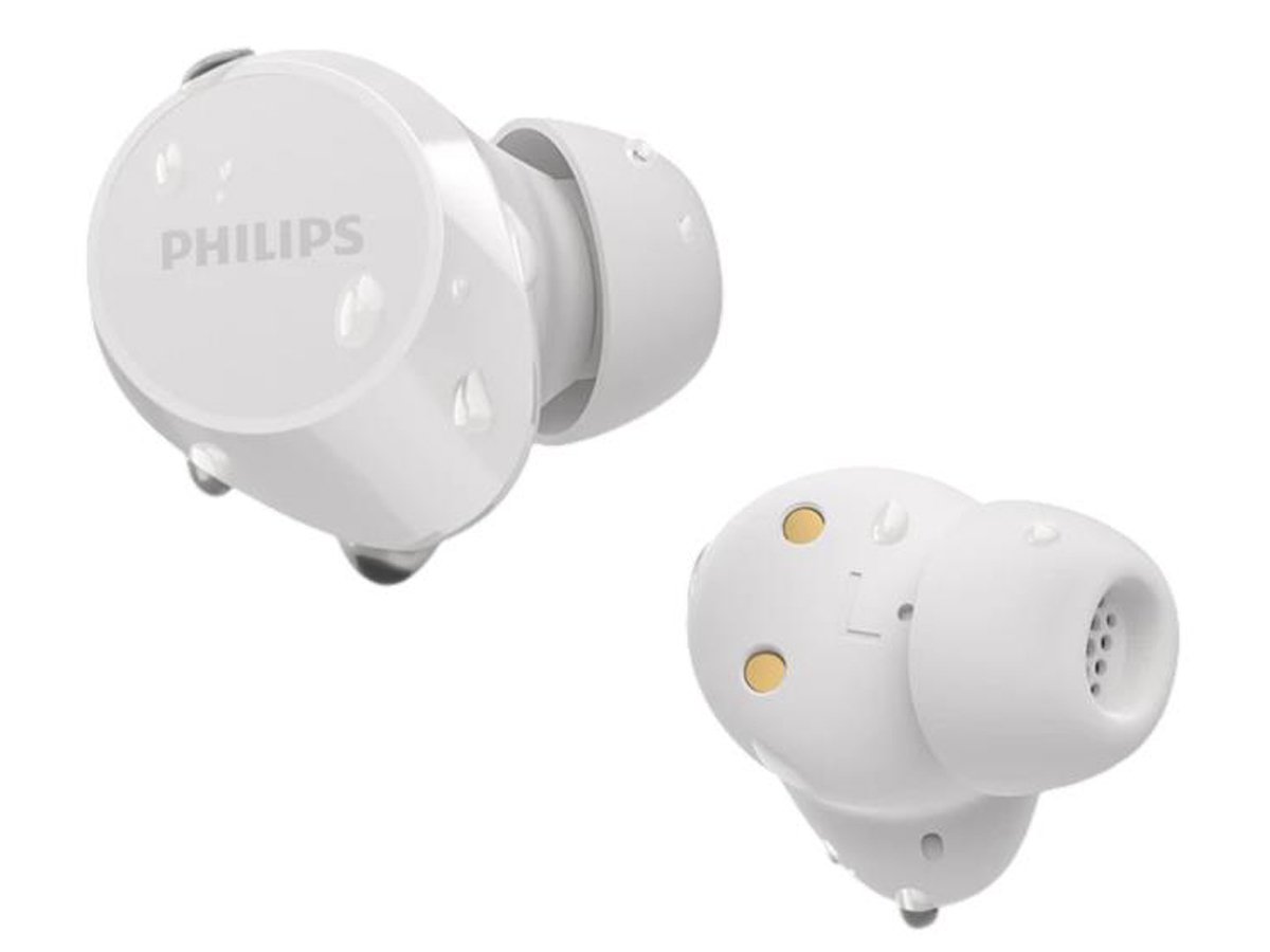 Słuchawki bezprzewodowe Philips TAT1209 Białe - Widok lewej i prawej słuchawki