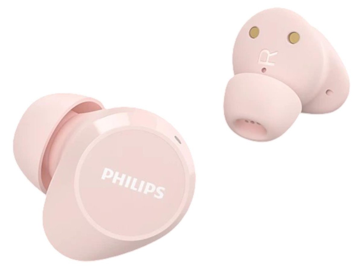 Słuchawki bezprzewodowe Philips TAT1209 Różowe - Widok lewej i prawej słuchawki