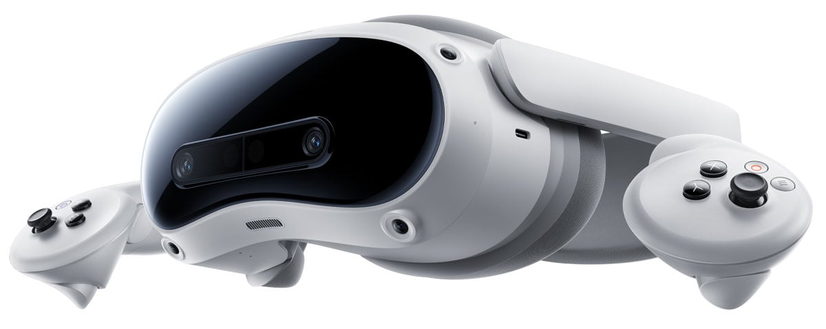 Gogler VR Pico 4 Ultra - Widok od przodu pod kątem