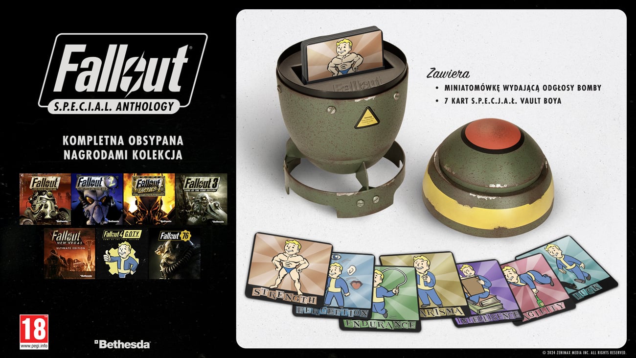 Zawartość wydania Fallout S.P.E.C.I.A.L. Anthology na komputery PC