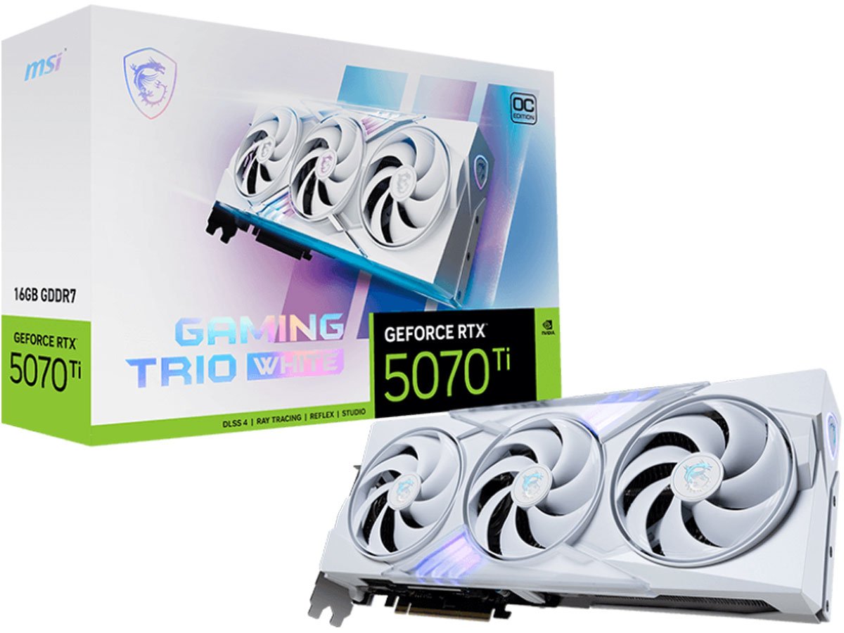 MSI GeForce RTX 5070 Ti Gaming Trio OC White 16 GB