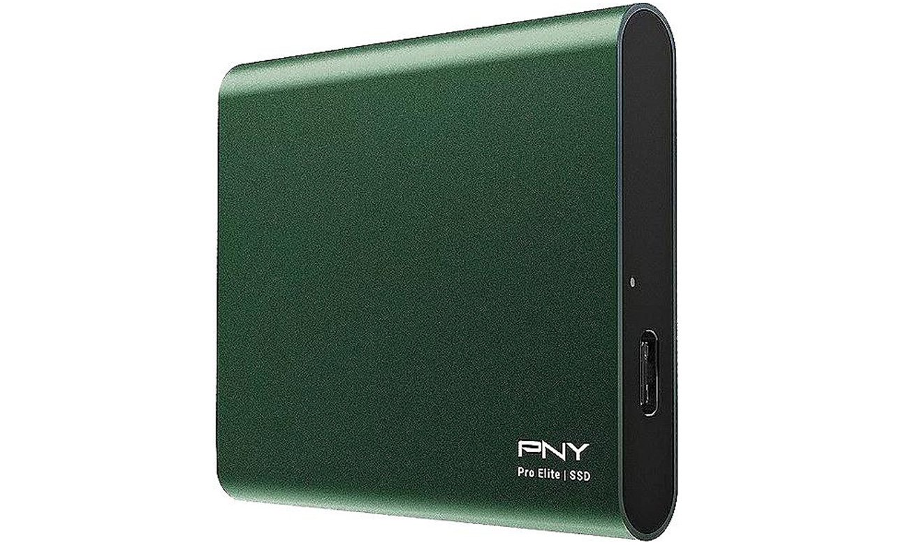 PNY Pro Elite CS2060 USB 3.2 Gen.2 Zielony - Widok od przodu pod kątem