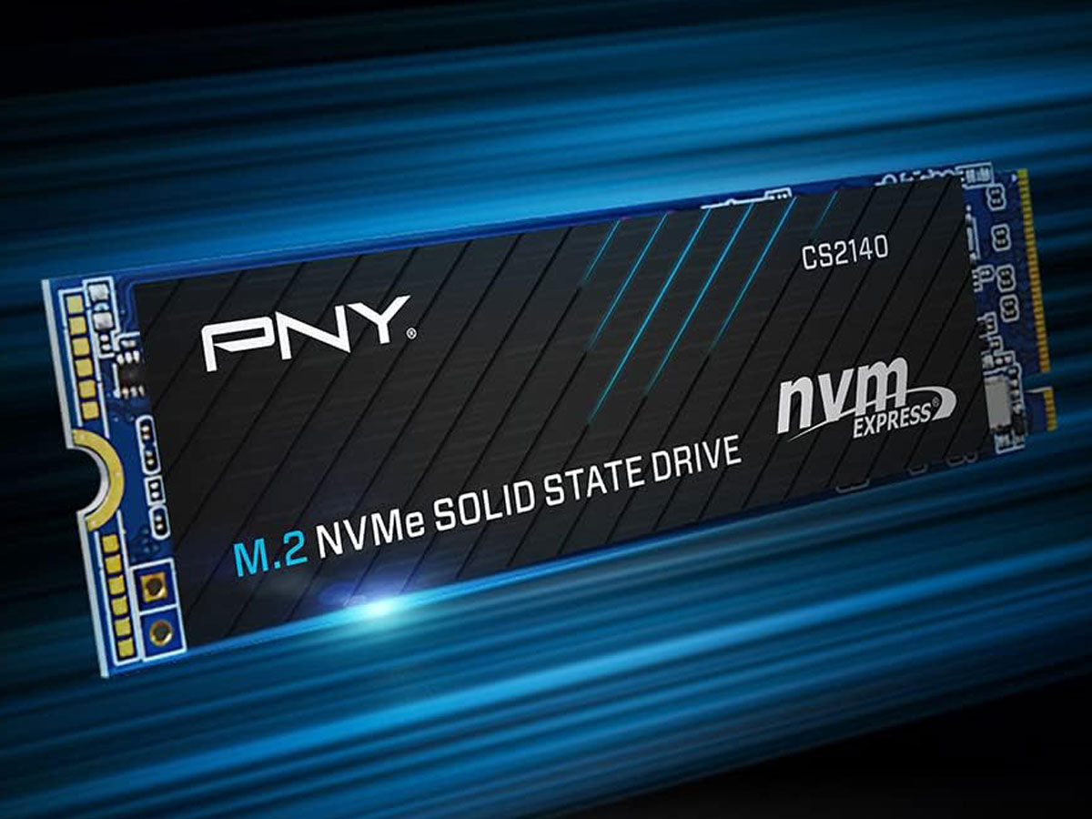 Dysk PNY SSD M.2 CS2140 PCIe NVMe - Widok ogólny, grafika z tłem