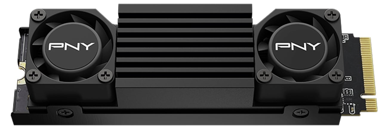 Dysk SSD M.2 PCIe Gen5 NVMe PNY CS3150 Heatsink - Widok od góry pod kątem