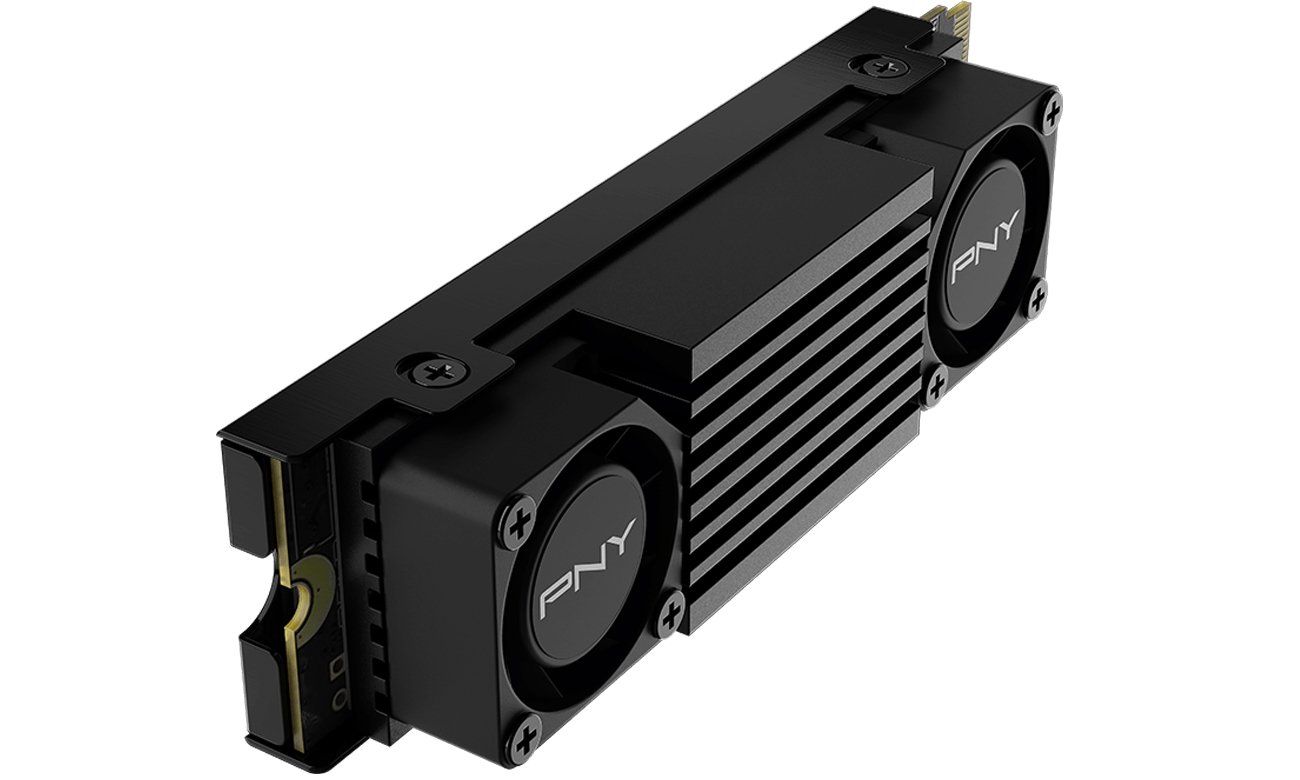Dysk SSD M.2 PCIe Gen5 NVMe PNY CS3150 Heatsink - Widok od przodu pod kątem
