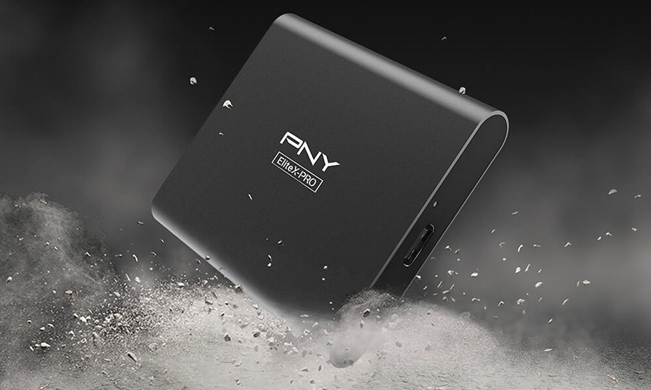 Dysk zewnętrzny SSD PNY Elite-X Pro Czarny - Wytrzymała i kompaktowa obudowa