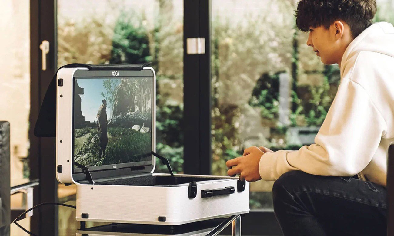 Mobilna walizka POGA LUX White PS 5 z monitorem