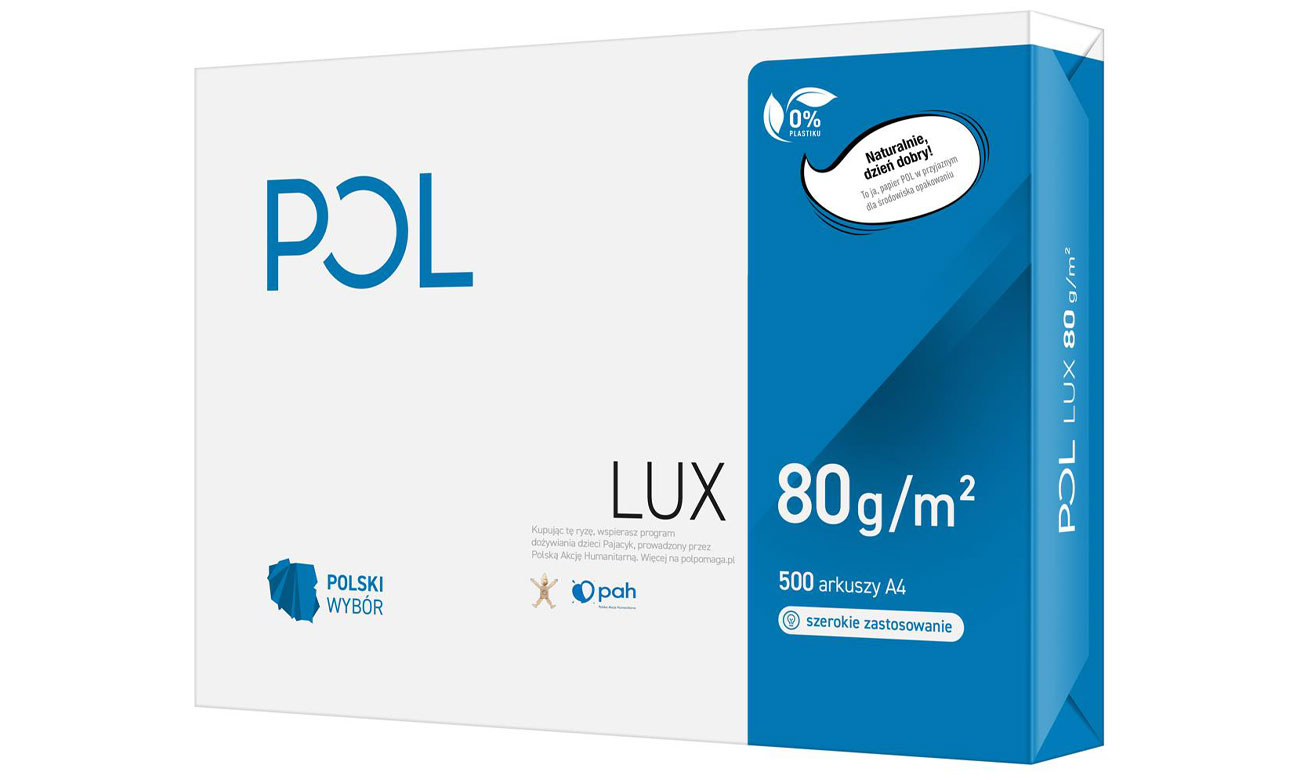 Papier POLlux A4 80g ryza (500 arkuszy)