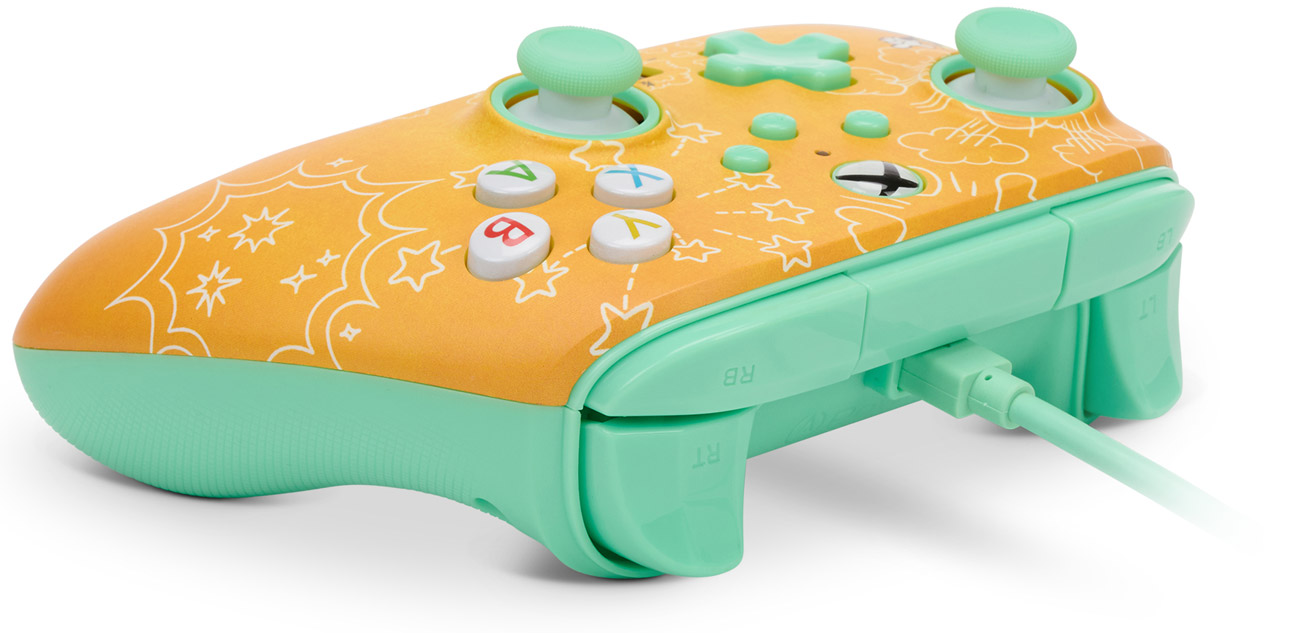 Kontroler przewodowy PowerA Enhanced Cuphead Ms Chalice do Xbox Series X|S - Widok od góry pod kątem