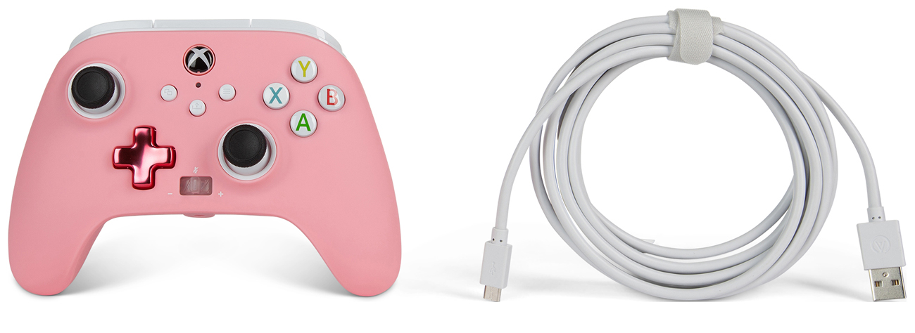 Kontroler przewodowy PowerA Enhanced do Xbox Series X|S Różowy