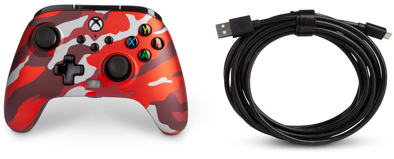 Wired Controller PowerA Enhanced für Xbox Series X|S Metallic Red Camo