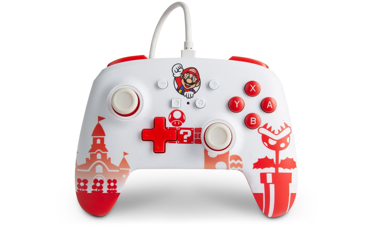 Przewodowy pad PowerA Mario Red & White do Nintendo Switch